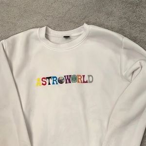 Astroworld Travis Scott White Crewneck Sweatshirt Small